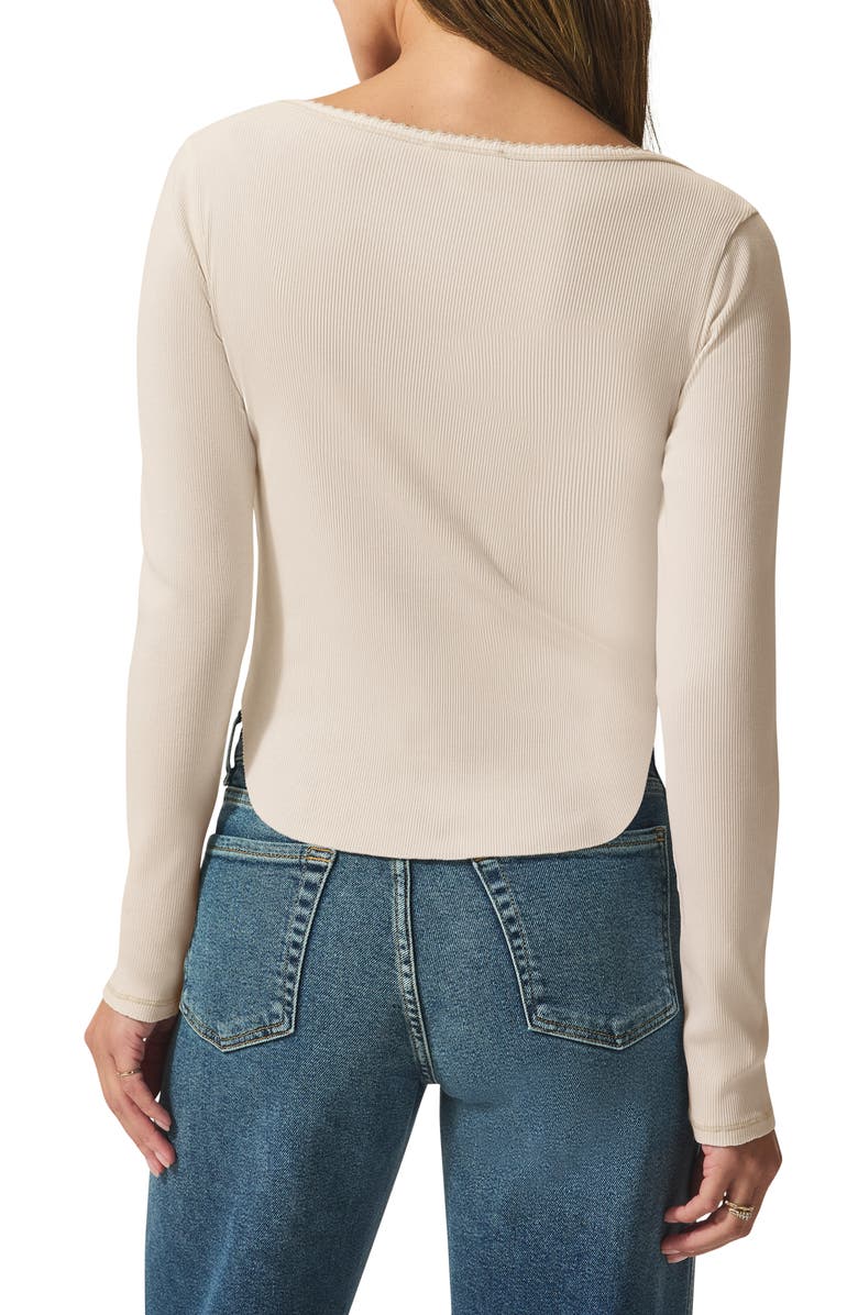 Splendid Posie Stretch Cotton Rib Top, Alternate, color, Moonstone