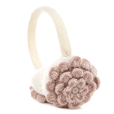 Hand Knit Camellia Earmuffs