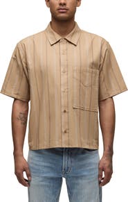 Hudson Jeans Rex Short Sleeve Cotton Button-Up Shirt