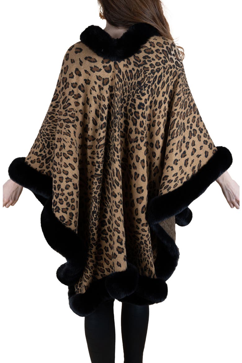 Faux Fur Cheetah Topper, Alternate, color, BLACK