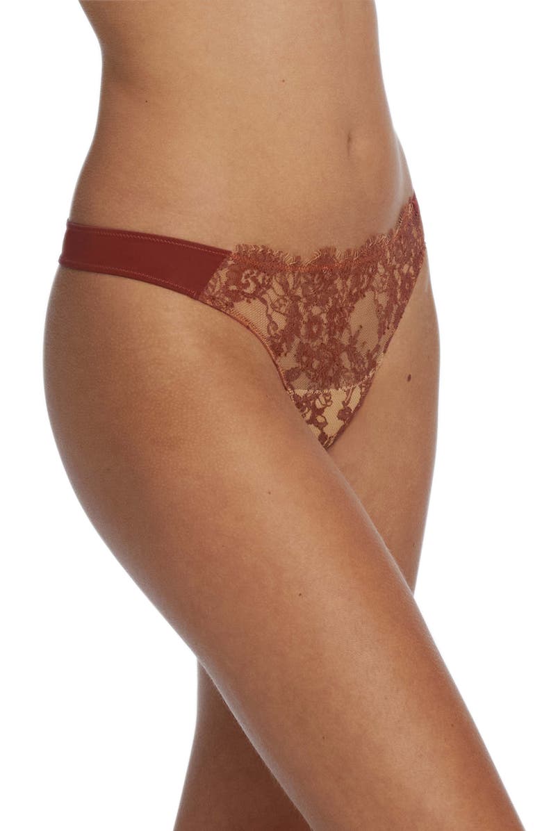 Skarlett Blue Entice Thong, Alternate, color, Clay/ Nylon