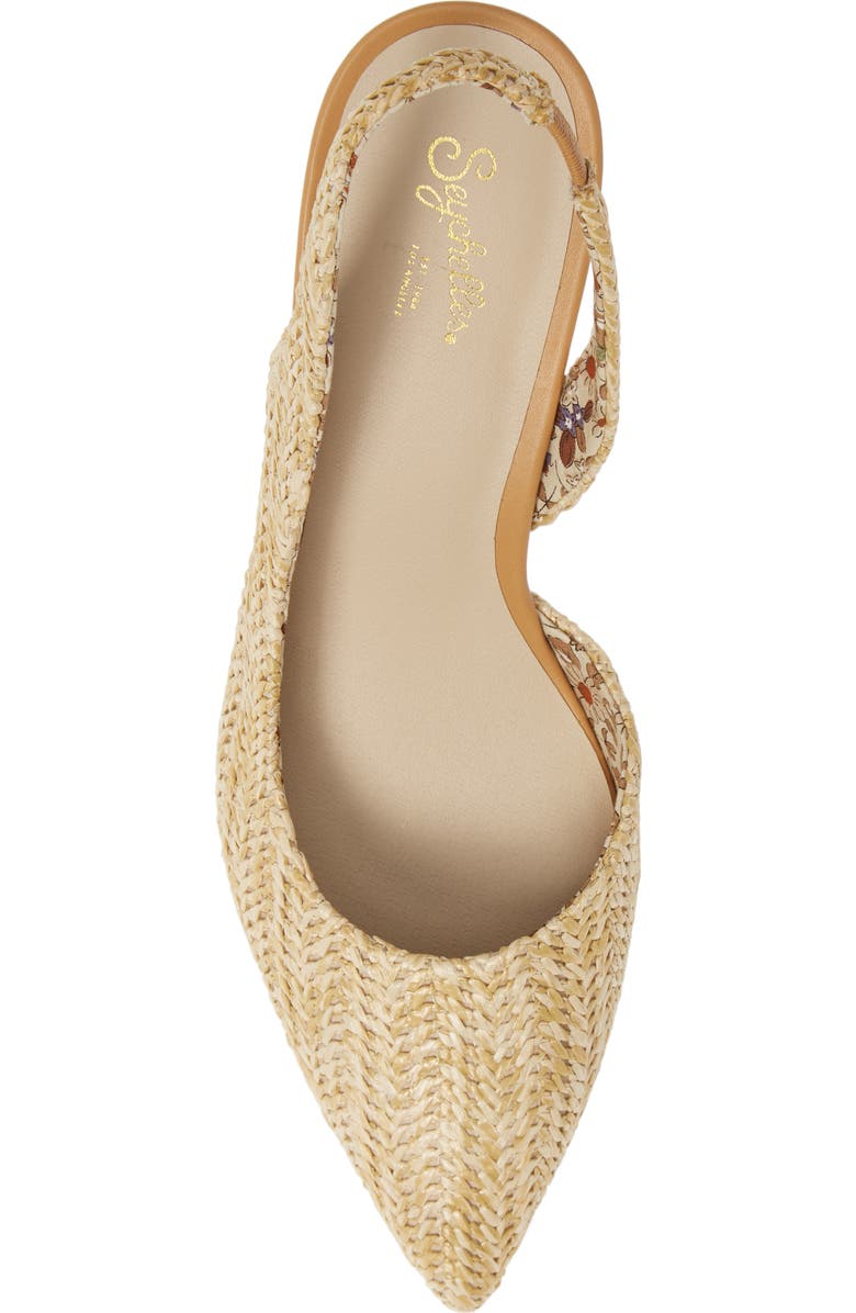 Seychelles Ornament Raffia Slingback Pump, Alternate, color,