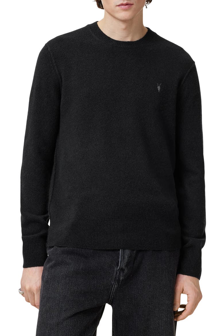 Statten Crewneck Sweater, Main, color, BLACK