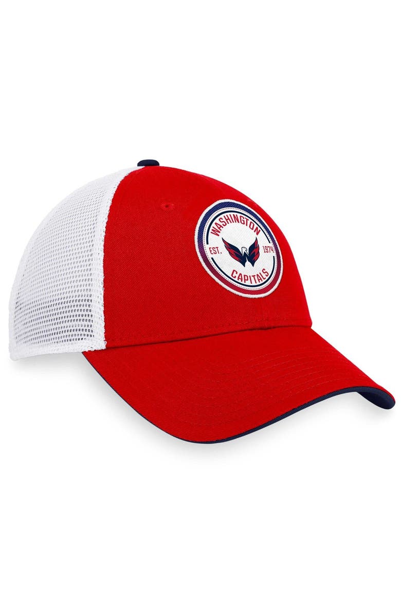 FANATICS Men's Fanatics Branded  Red/White Washington Capitals Iconic Gradient Trucker Snapback Hat, Alternate, color, 