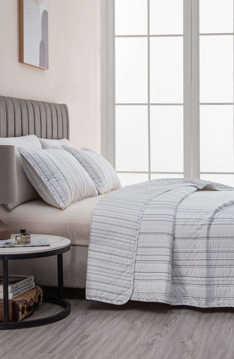 Woven & Weft Stripe Quilt & Sham Set, Alternate, color,