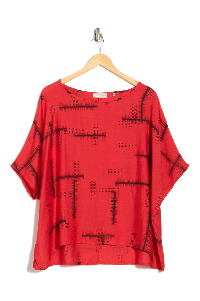 Short Sleeve Boxy Top, Alternate, color, RED