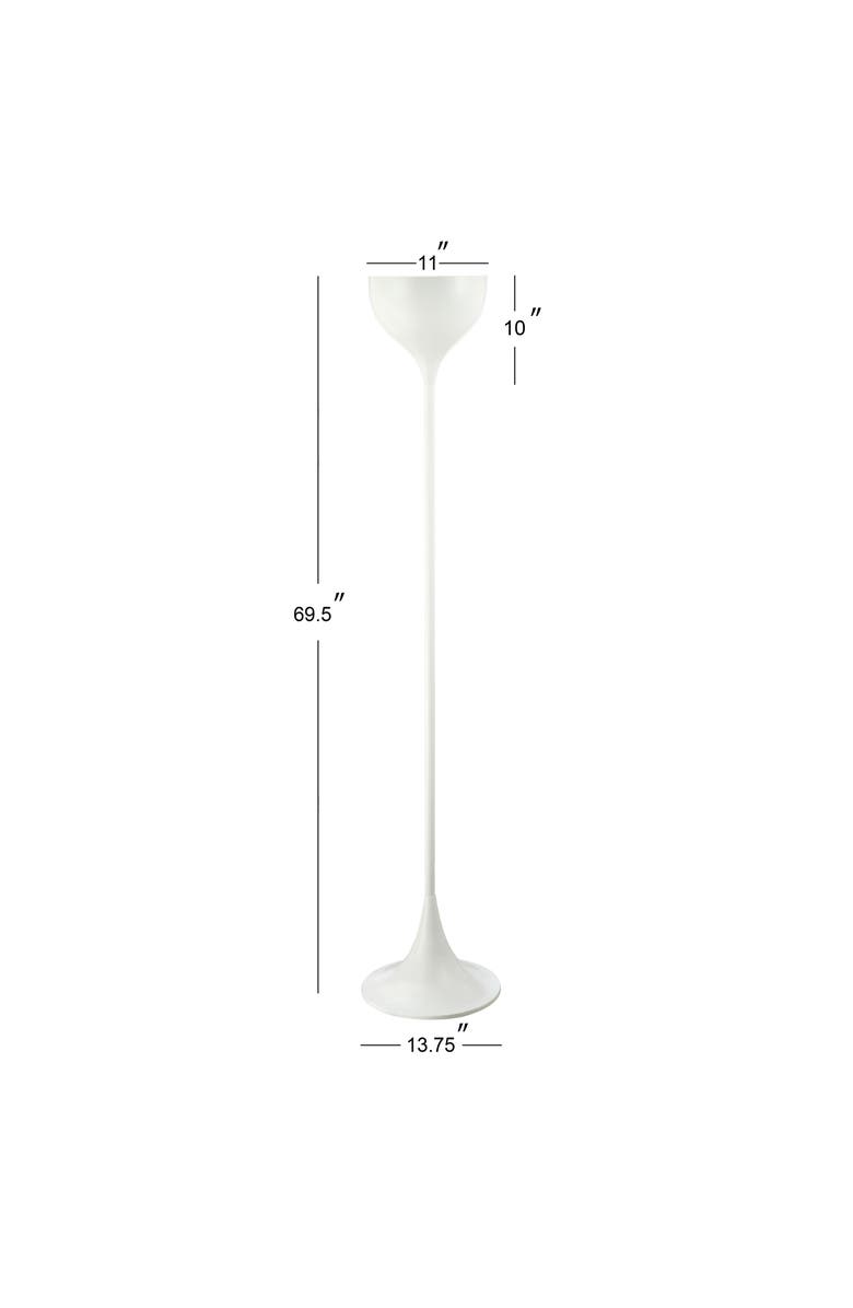 JONATHAN Y Joyce Metal LED Floor Lamp, Main, color, White