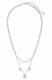 Sterling Forever Polaris Pendant Layered Necklace