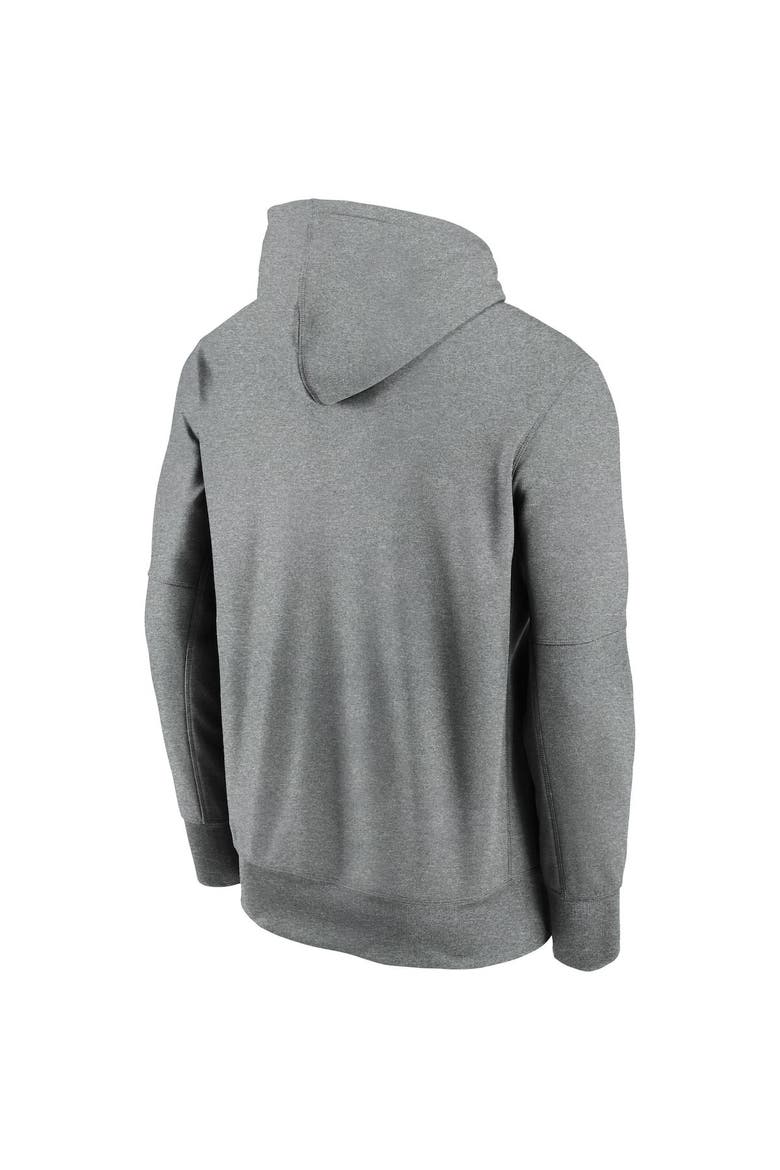 Men's Nike Heathered Charcoal Seattle Seahawks Primary Logo Therma Pullover Hoodie, Alternate, color, Heather Charcoal