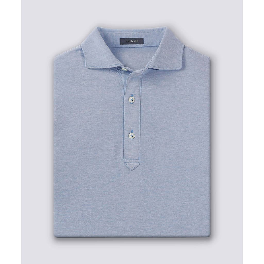Turtleson Lester Oxford Performance Polo In Blue