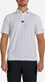 Bad Birdie White Bloom Floral Performance Golf Polo