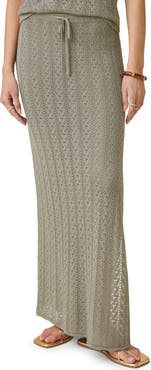 Splendid Eleni Pointelle Maxi Sweater Skirt