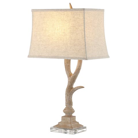 Antler 29.5" Rustic Resin/Crystal LED Table Lamp