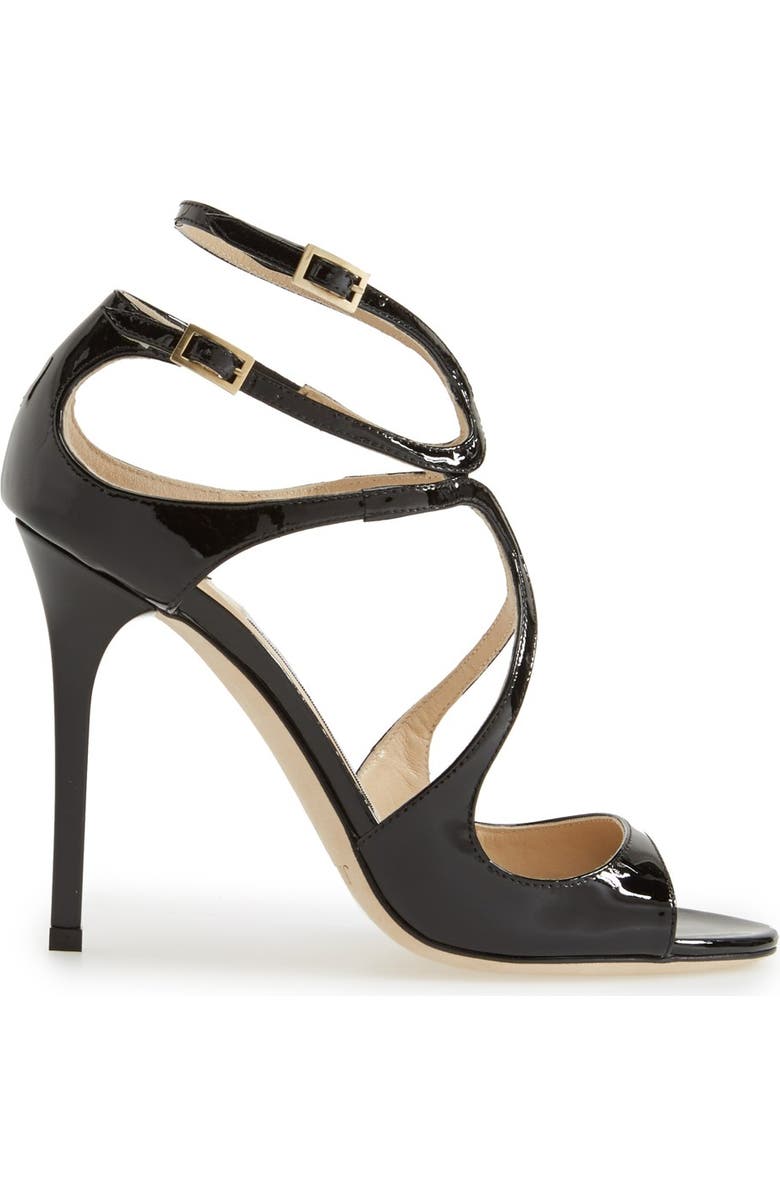 Jimmy Choo Lang Patent Sandal, Alternate, color,
