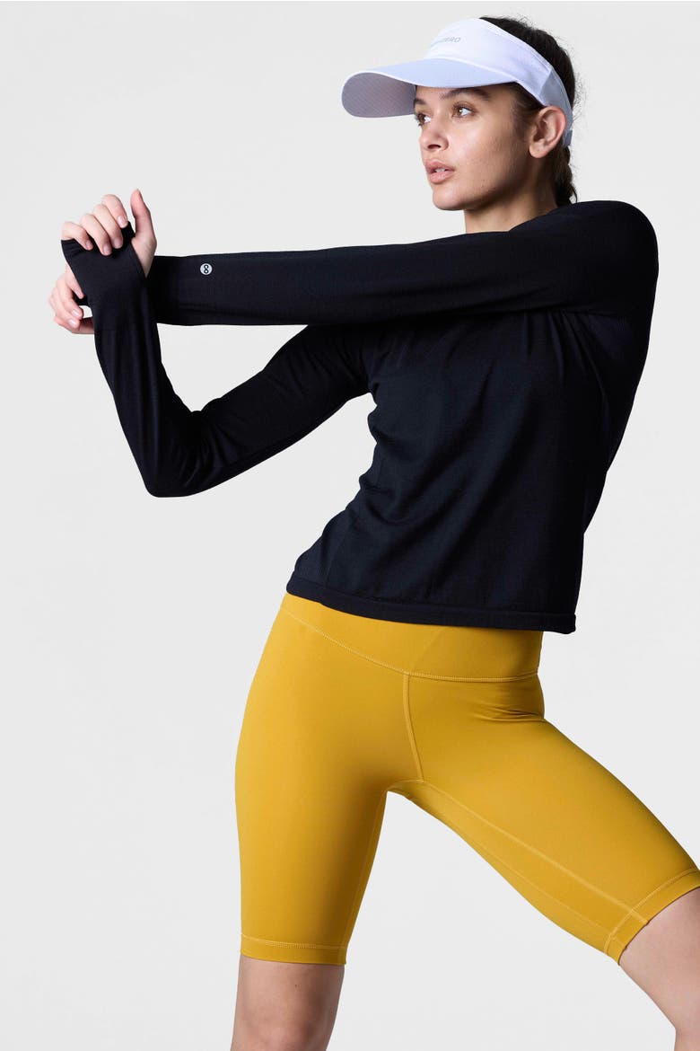 Tech Merino Classic Fit Long Sleeve Base Layer, Alternate, color, Black