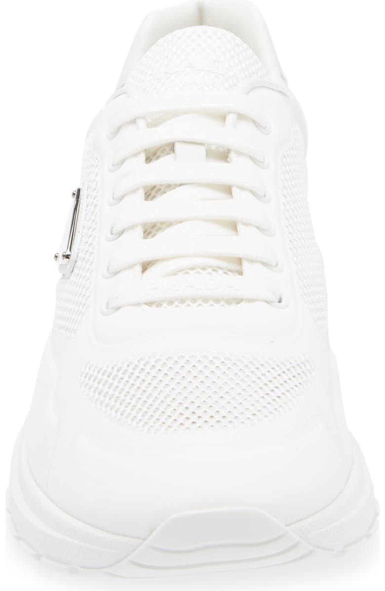Prada Prax Sneaker, Alternate, color, Bianco