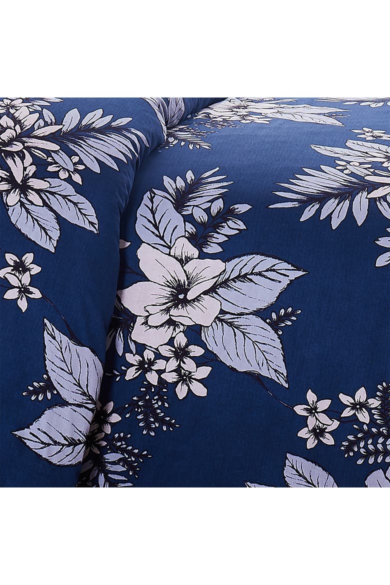 Premium Collection 300 Thread Count 100% Cotton Sateen Duvet Cover Set, Alternate, color, FLORA BLUE