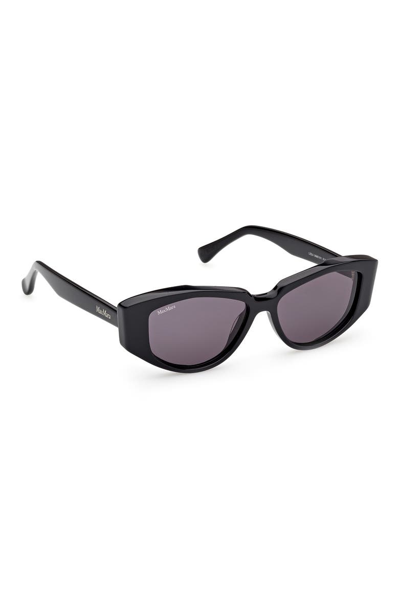 Lee 52mm Round Sunglasses, Alternate, color, BLACK/ SHINY PALE GOLD/ SMOKE