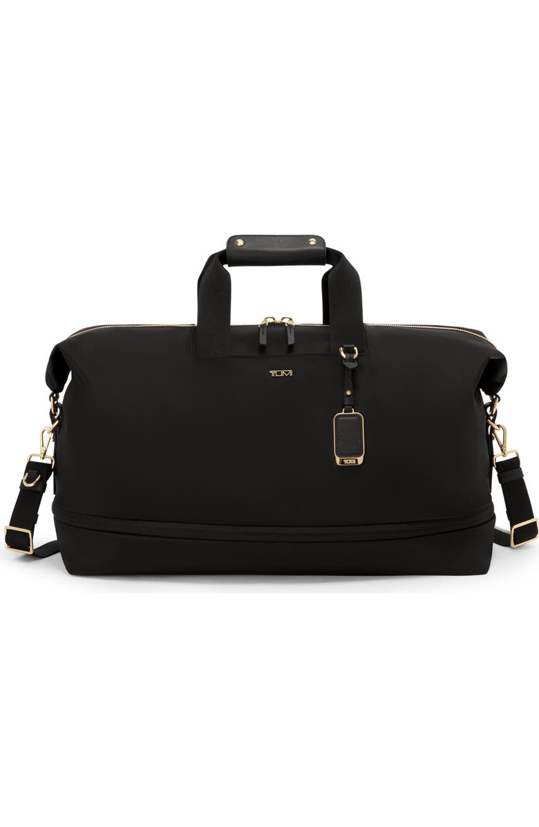 TUMI Rhys Expandable Duffel, Main, color, Black/ Gold