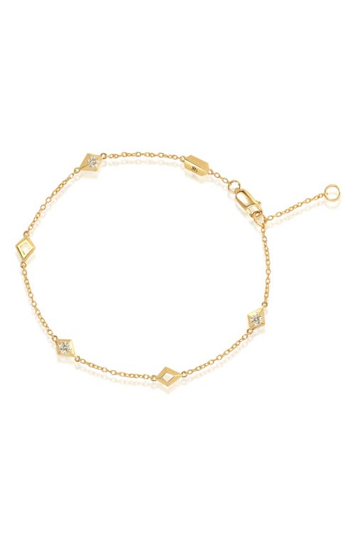 Valani Atelier Elegance Diamond Geometric Station Bracelet In 14k Yellow Gold