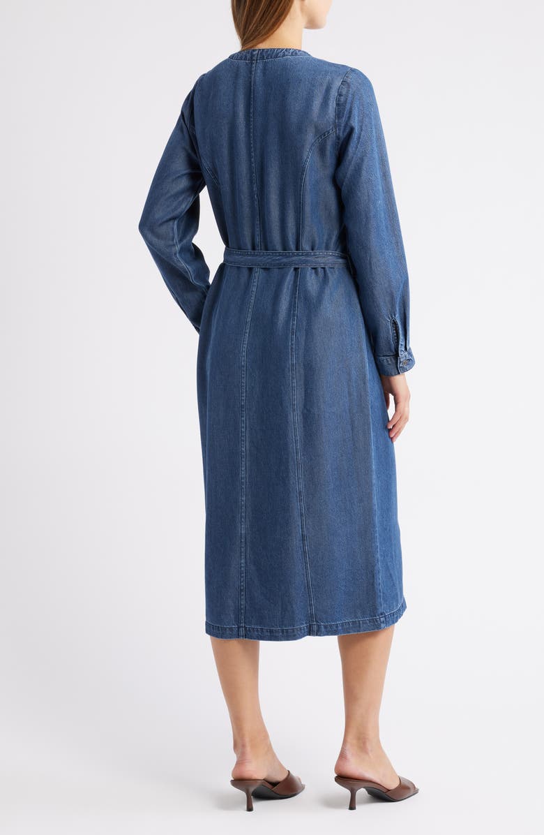 Cloth & Stone Long Sleeve Belted Denim Midi Dress, Alternate, color, Horizon Wash