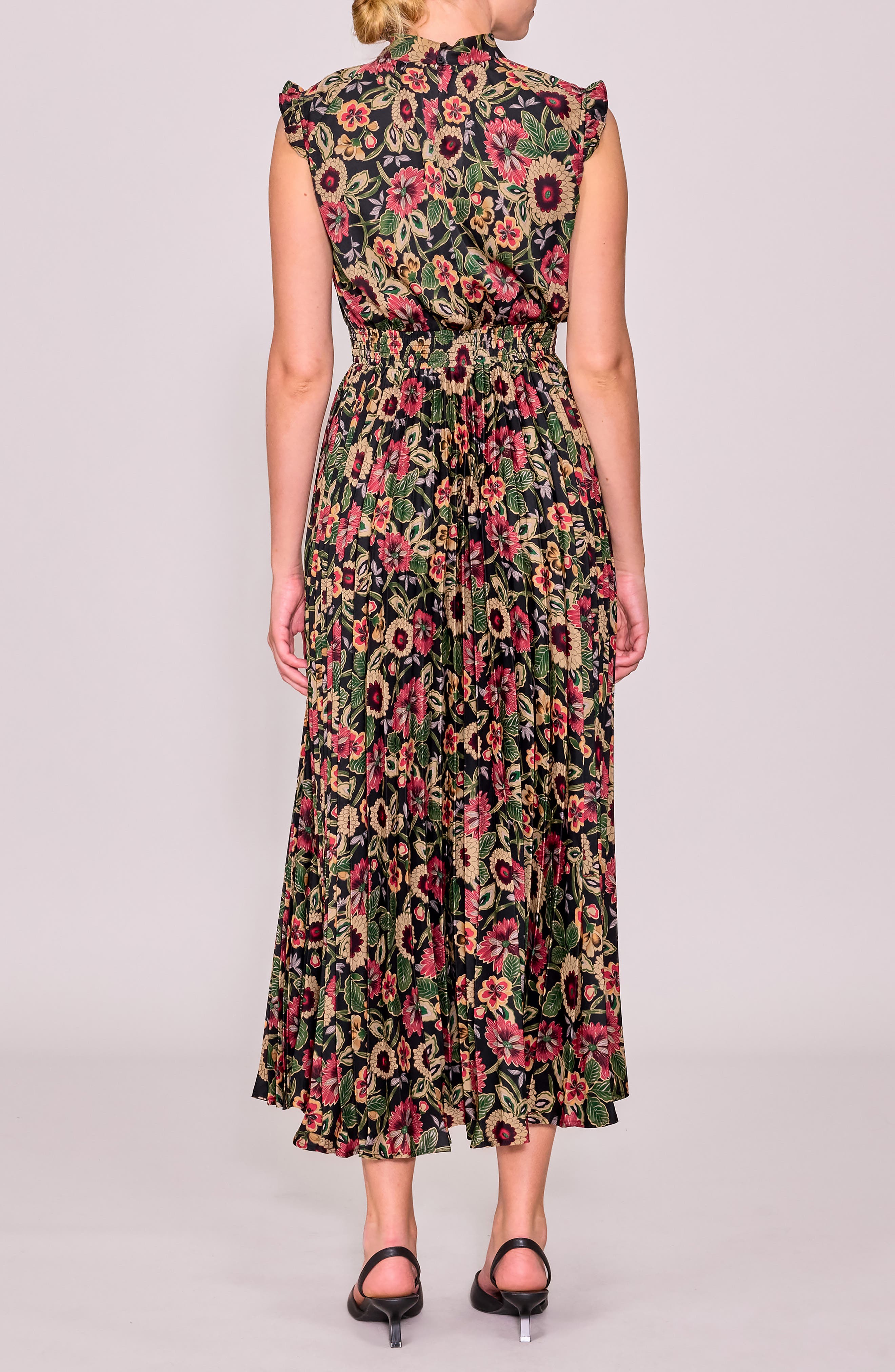 MELLODAY Paisley Pleated Midi Dress | Nordstromrack