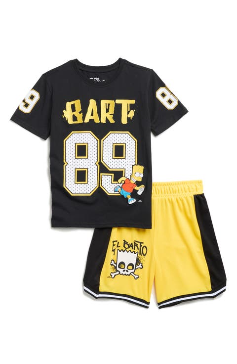 Kids' Bart Simpson Basketball Jersey Shirt & Shorts Set (Big Kid)