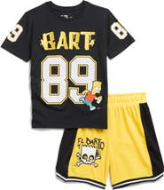 Freeze Kids' Bart Simpson Basketball Jersey Shirt & Shorts Set