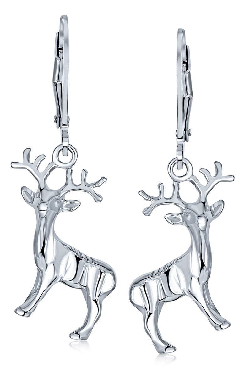 BLING JEWELRY Reindeer Drop Earrings, Alternate, color, 