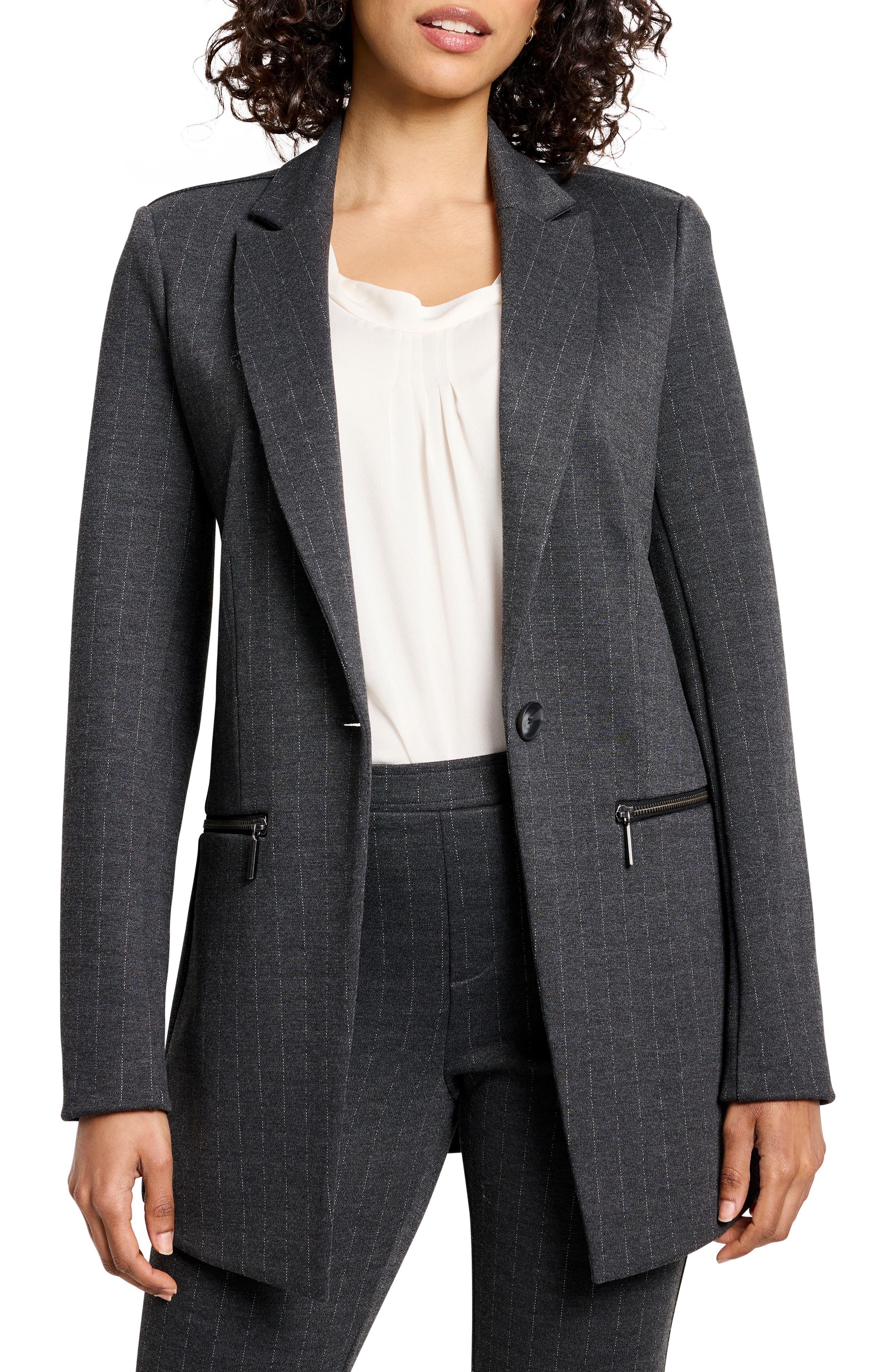 NIC+ZOE Pinstripe Ponte Blazer