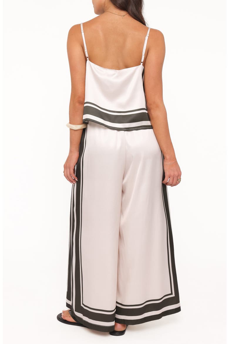 Caelia 2-Piece Camisole & Pants Set, Alternate, color, BEIGE BLACK