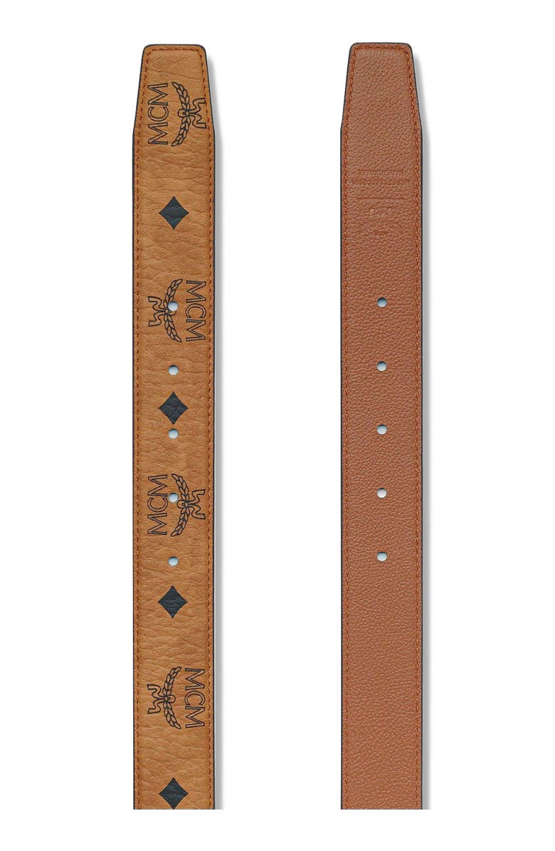 MCM Aren Reversible Belt 1.3" in Visetos, Alternate, color, 