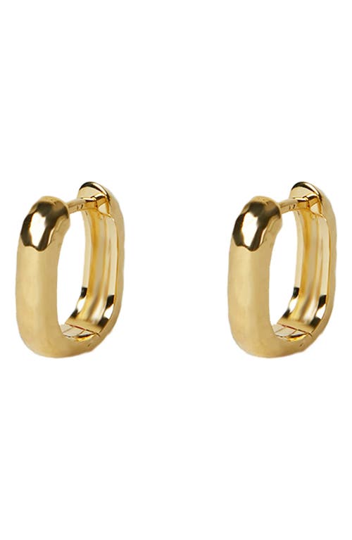 ARGENTO VIVO Hammered U-Shape Huggie Hoop Earrings in Gold at Nordstrom