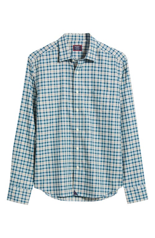 Untuckit Elrond Plaid Wrinkle Free Cotton Twill Button-up Shirt In Navy
