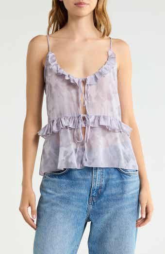 Ruffled Tie Front Camisole