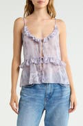 Vigoss Ruffled Tie Front Camisole