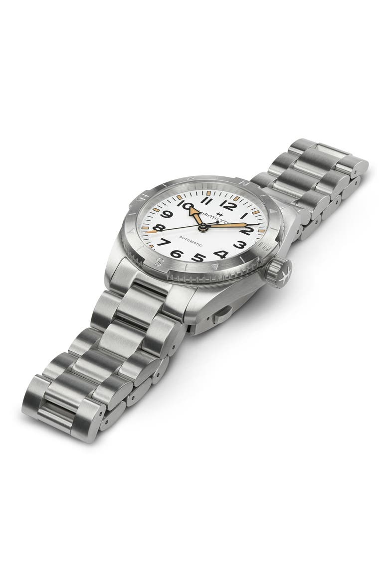 Khaki Field Expedition Automatic Bracelet Watch, 37mm, Alternate, color, WHITE