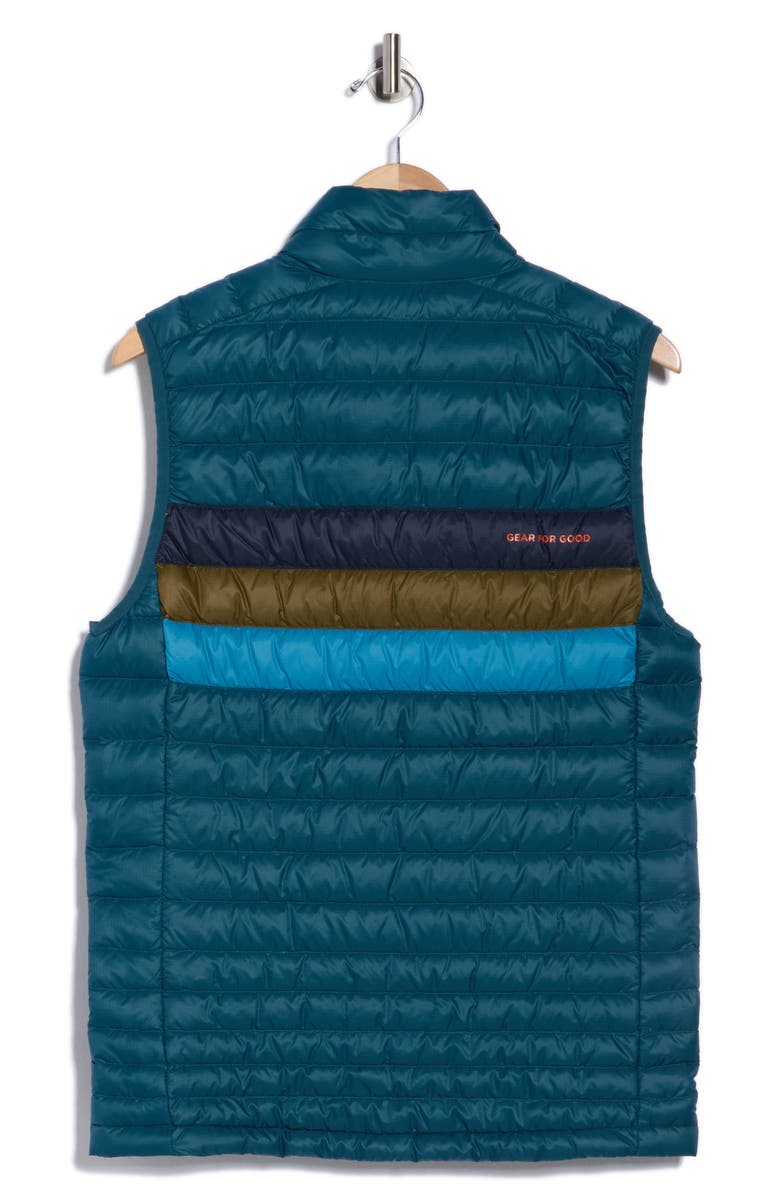 Cotopaxi Fuego Water Resistant 800 Fill Power Down Vest, Alternate, color, Abyss Stripes