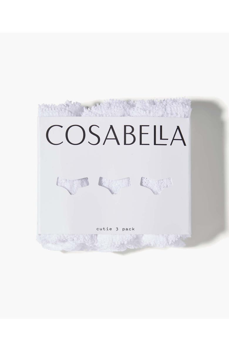 Cosabella Nsn Cutie Low Rise Thong 3 Pack, Main, color, Wht/Wht/Wht