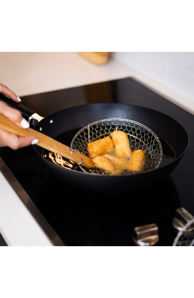 JOYCE CHEN Stainless Steel Spider Strainer, 7-Inch, Alternate, color, Bamboo