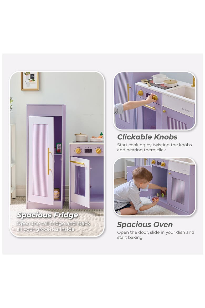Little Chef Chester Play Kitchen & Accessories, Alternate, color, PURPLE