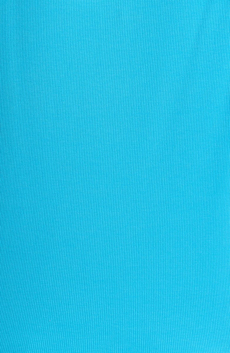 SUGARLIPS Ruffled Short Sleeve Mixed Media Top, Alternate, color, Cerulean-Blue