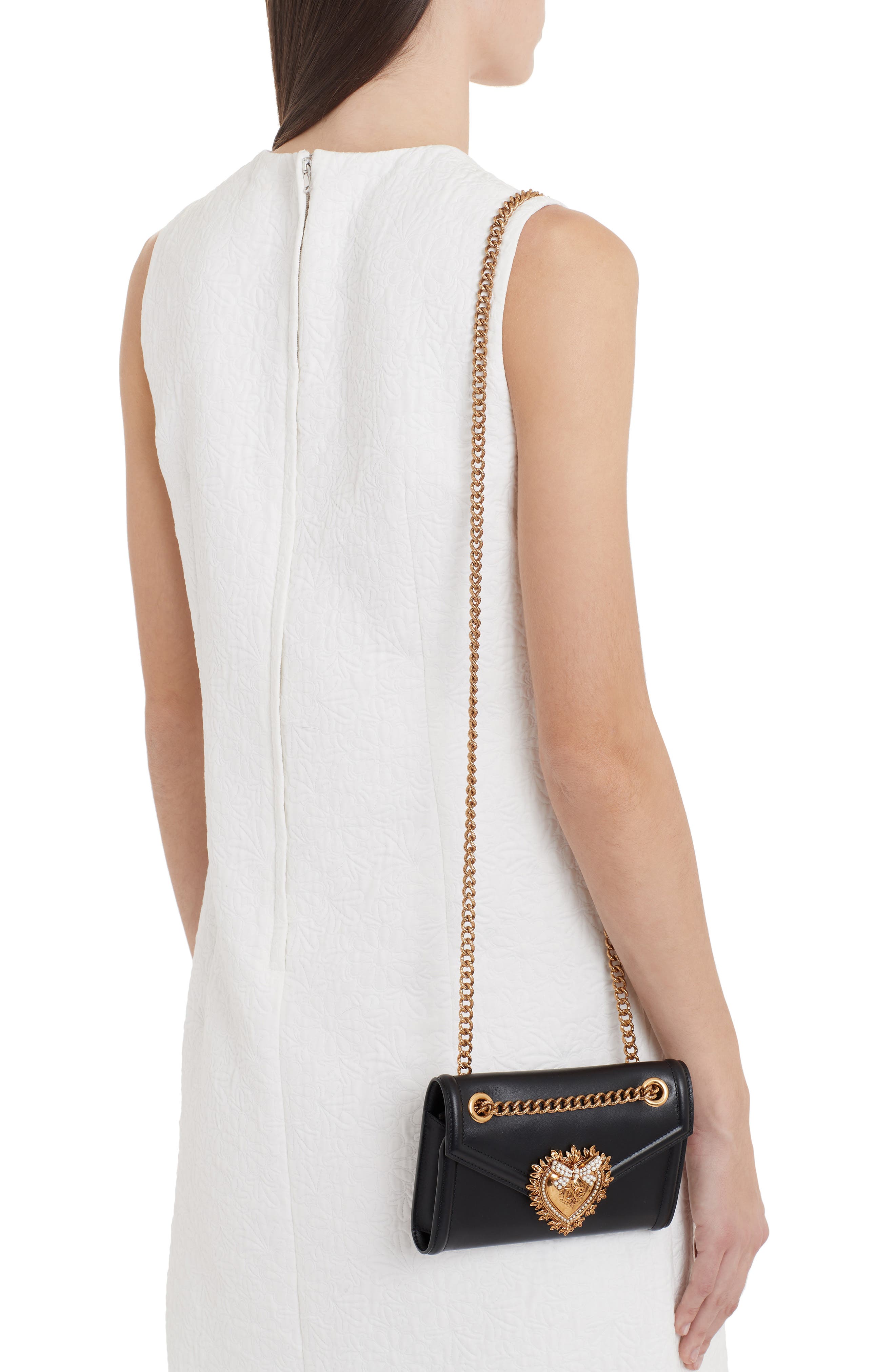 Micro Devotion Leather Crossbody Bag, Alternate, color, NERO
