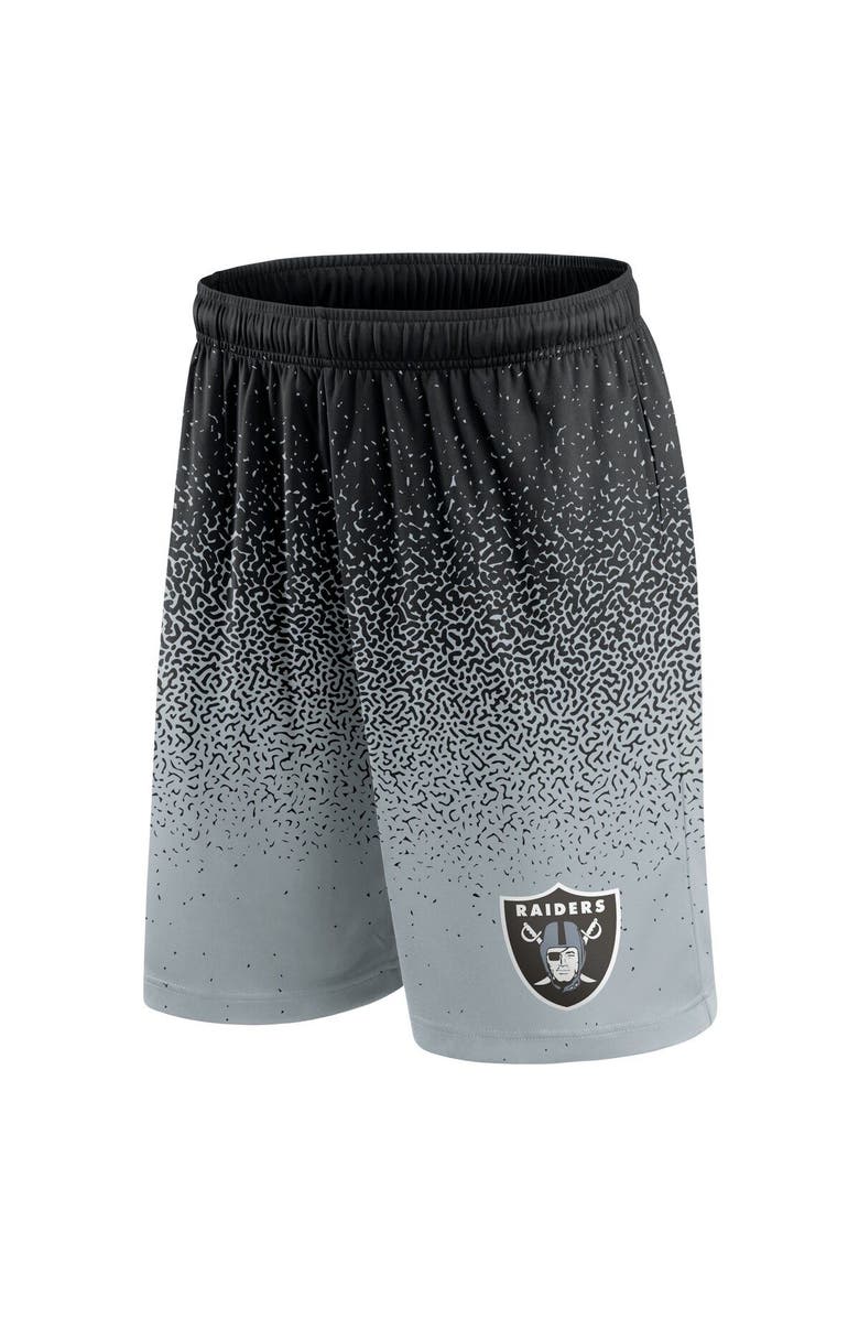 FANATICS Men's Fanatics Branded Black/Silver Las Vegas Raiders Ombre Shorts, Alternate, color, Black