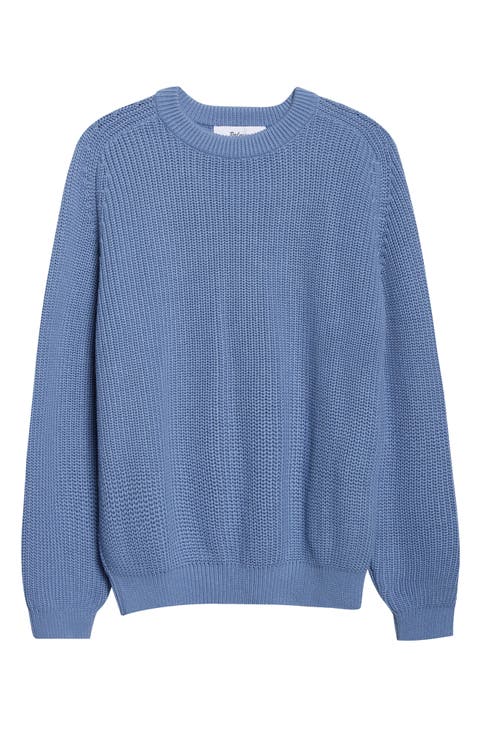 Fisherman Stitch Cotton Sweater