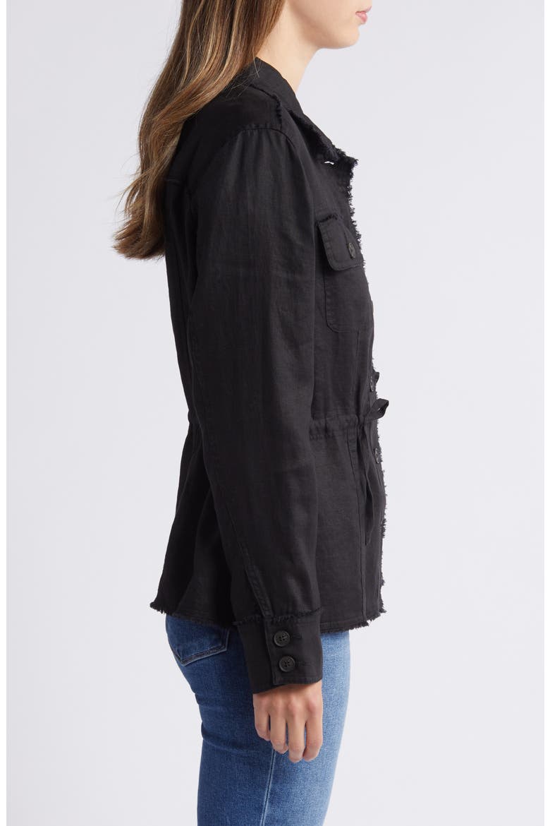Two Palms Linen Utility Jacket, Alternate, color, BLACK