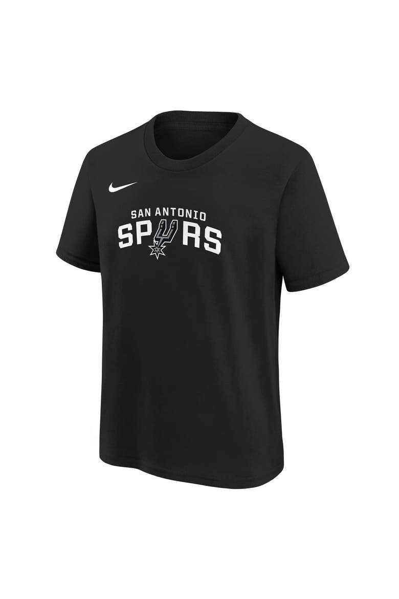 Youth Nike  Black San Antonio Spurs Team Essential Logo T-Shirt, Alternate, color, Black