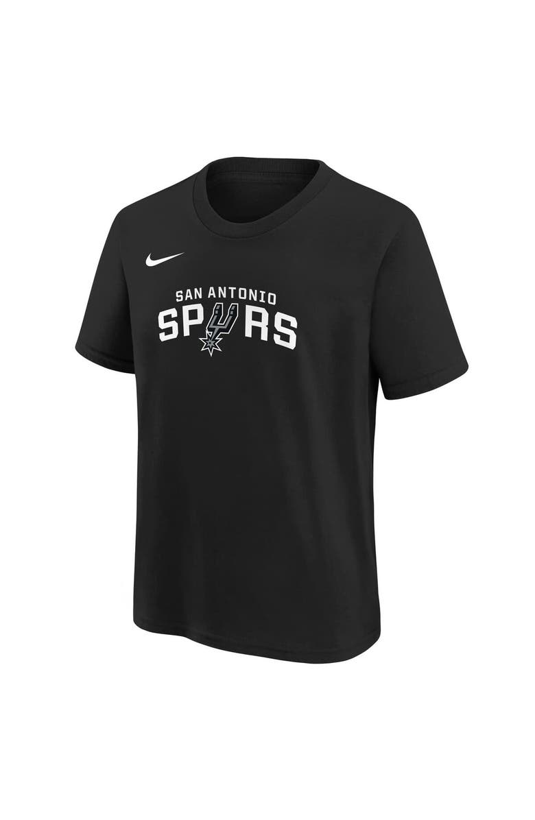 Nike Youth Nike Black San Antonio Spurs Team Essential Logo T-Shirt, Alternate, color, Black