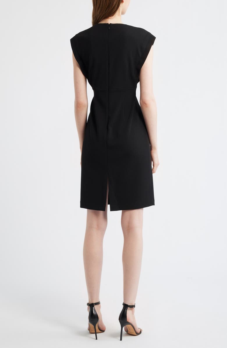 Anne Klein Pleated Bodice Sheath Dress, Alternate, color, Anne Black