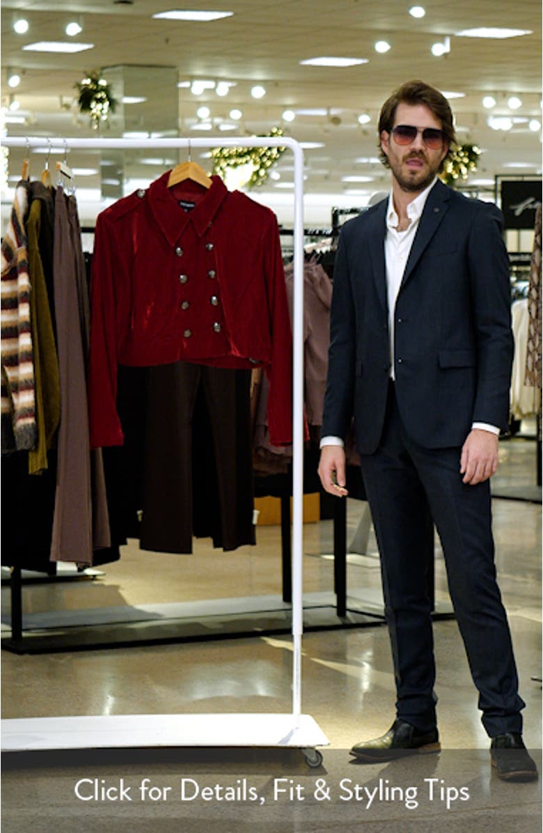 Tonia Velvet Crop Double Breasted Jacket, sales video thumbnail